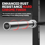 7FT Olympic Barbell 45 lb Barbell 2 INCH 1000lbs Capacity Olympic Bar with Moderate Knurling For Squats Curls Deadlifts Black and Silver