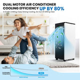 Portable Air Conditioners, 8000 BTU Fast Cooling AC Unit for Rooms Up to 350 Sq.Ft, 4-In-1 Portable AC with Remote, Sleep Mode, Dehumidifier, Window Venting Kit for Home/Office