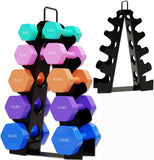 Weight Rack for Dumbbells, 5 Tiers Compact A-Frame Home Gym Organizer, Dumbbell Rack Stand Only, Alloy Steel Dumbbell Rack t (Dumbbells Not Include)