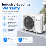 Senville LETO Series Mini Split Air Conditioner Heat Pump, 12000 BTU 208/230V, Inverter, Works with Alexa, 1 Ton, White