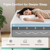 Novilla Queen Size Mattress, 12 inch Gel Memory Foam Mattress for a Cool Night Sleep & Pressure Relief, Medium Firm Feel with Motion Isolating, Bliss