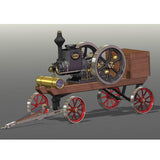 MechPuConToy Hit and Miss Engine Kit That Runs, HM-01 7cc 4-Stroke Horizontal Stationary Engine Model with High/Low Speed Gear Lever (KIT Version/Black)