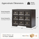 HULALA HOME Solid Wood Nightstand Set of 2 with Soft Fabric-Lined Top Drawer, 3 Drawer and Metal Knobs Bedside Tables, Contemporary Geometric Night Stand with Charging Station, Black