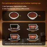 gapalilo Retro-Style 20 Bar Espresso Machine with Milk Frother, ESE Pod Compatible Coffee Maker with Pressure Gauge, 54 oz PP Removable Water Tank for Home Barista (Beige)