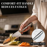 Knife Set, 14 Pcs Premium Japanese High Carbon Stainless Steel Kitchen Knife Set, Razor Sharp Knife Block Set with Built-in Sharpener