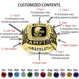Oseew College Men Class Ring Personalized High School Ring (Yellow Gold)