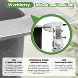 Vivrhintty 30-inch Single Bowl Workstation Kitchen Sink, Drop-in/Top-Mount Stainless Steel with Nano Coating & Basket Strainer, 30"x18"x9"