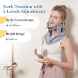 Cervical Neck Traction Device, Adjustable Cervical Traction Device with 3 Power Traction, 8 Airbag Support for Neck Pain Relief Neck Stretcher Air Pump Neck Brace