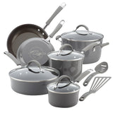 Nonstick Cookware Pots and Pans Set, 12 Piece, Sea Salt Gray Rachael Ray