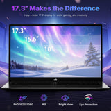 NIMO 17.3" Gaming Laptop, AMD Ryzen 9 8945HS (8C/16T, Up to 5.2GHz), 64GB DDR5 RAM 1TB SSD, Radeon 780M Graphics, 100W PD Fast Charge, Fingerprint, AI-Powered Business & Gaming PC, Win 11