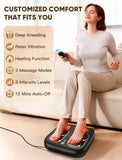 JZBRAIN Shiatsu Foot Massager with Heat & Vibration: Deep Kneading Foot Massager for Plantar Fasciitis, Neuropathy, and Improved Circulation - Electric Foot Massager for Home and Office Use