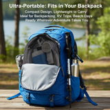 Outdoor Shower & Portable Rinse Kit, 10-Piece Portable Camping Shower with USB Rechargeable Pump, Hose and Multi-Spray Showerhead, Pumps Water from Bucket for Camping, Travel, Pet Bath, Plant Watering