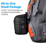 Peidesi Camping Cookware Mess Kit, Portable Camp Stove Pots and Pans Set, Carabiner, Folding Knife, Fork Spoon Kit, Carry Mesh Bag, for Backpacking