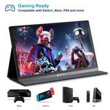 KYY Portable Monitor 15.6" 1080P Computer Monitor Screen Extender w/Cover