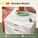 5-Drawer Chest, Wood Storage file Cabinet with Wheels, White DEVAISE