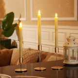 Sieral Candle Holders Bulk Taper Candlesticks Holders Set Modern Decorative Metal Candelabras for Wedding Anniversary Home Dinning Table Centerpiece Xmas Party Decor(Gold,48 Pcs)
