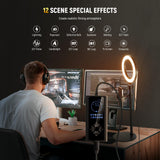 NEEWER 8" 18W High Power Desk Ring Light with Stand & Phone Holder, Circle Selfie Ringlight for iPhone Streaming Vlogging Recording, Video Conference Lighting Kit for Laptop Computer Zoom Call, RH8B