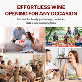 Forge Quality Compact Vertical Lever Corkscrew Wine Opener with Foil Cutter. 3 Seconds to Open a Bottle of Wine. Metallic Bronze