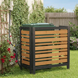 Outdoor AC Fence Screen, 3 Panel Wood Privacy Fence 38 x 42 Inch