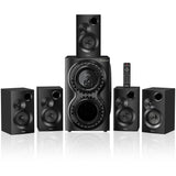 Bobtot Surround Sound Systems 1400 Watts Peak Power Home Theater Speakers - 12" Subwoofer Strong Bass 5.1 Wired Loud Stereo Audio System with ARC Optical Bluetooth Input for TV