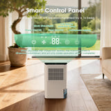 Dehumidifiers for Home, 2000 Sq.Ft Small Dehumidifier with 3.3ft Drain Hose, 2.5L Tank, Timer Sleep Mode, Portable Dehumidifier for Basement, Bedroom, Bathroom (Frost White)