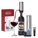 PENTASPI Electric Wine Opener Set, 4 in 1 Electric Wine Bottle Opener, Rechargeable Corkscrew Opener with Aerator, Foil Cutter, Vacuum Stopper, Ideal Present for Wine Lovers, Party, Wedding