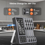 Wireless Meat Thermometer with Smart Timer & APP Alerts, 800ft Bluetooth Grill Food Thermometer, 4 X 0.19In Ultra Thin Probes, ±0.5℉ Accuracy, Big Digital Backlit Screen
