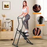 Stair Stepper for Home,Stair Climber Foldable,Large Pedal Vertical Climber Machine for Full-Body Workout,Steppers for Exercise at Home with 300LBS Loading Capacity (Black-MK)