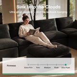 Novilla 104.3" Modular Cloud Couch, Modern Sectional Sofa with Smarts Coil® Support