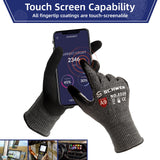 1 Pair Gardening Gloves and 1 Pair ANSI A9 Cut Resistant Gloves-M Size