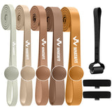 WHATAFIT Resistance Bands,Pull Up Assist Bands Set with Handles, Exercise & Workout Bands with Door Anchor for Men & Women – Home Fitness Equipment for Strength Training, Stretching