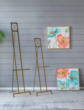 Small Floor Standing Easel Display Stand - 57" - Gold