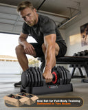 Rendpas Adjustable Dumbbells Set of 2, 1-Sec Adjustable Weights Dumbbells Set, 16 in 1 Free Dumbbell with Anti-Slip Texture Handle, Weight Set For Home Gym Suit both Men and Women (80LBS-Pair)