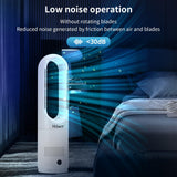 Hiluce Bladeless Fan for Bedroom,Tower Cooling Fan,20dB Quiet,Standing Fans with Remote,Touch, LED Display Installation Free 80°Oscillating 8 Speeds 9H Timer 22" for Home, Office