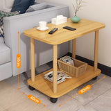 2-Tier Printer Stand with Wheels, Movable CPU Tower & Printer Shelf, Compact Side Table for Home Office, Storage Solution L80xD40xH50cm