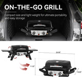 2-Burner Tabletop Propane Gas Grill with Foldable Side Tables, Portable Grill with 17,000 BTUs & 370 Sq. In. Royal Gourmet