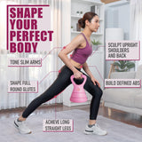 EAST MOUNT 15LB Adjustable Kettlebell Set – 3-in-1 (5/9/15 LB), Compact Adjustable Weights, Wide Triangle Handle and Wrist-Friendly Design, Pink