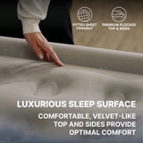 SLEEPLUX Dream Luxury Queen Air Mattress, Built-in Dual Pump, Stays Inflated All Night, 20” Double-High Blow-Up Airbed with Coil Beams, for Guests, RV Camping & Home, 1-Year Warranty