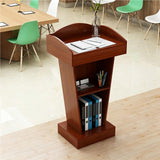 Lectern Desk, Reception, Speaking Podium Stand,Teak,Basic