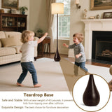 DLITISH 71" inch Contemporary Floor Lamps for Living Room Teardrop Mid Century Modern MCM Extal Tall Large Statement Floor Lamps Warm Light(3000k) Corner Standing Lamp for Bedroom-Black