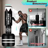 Standing Punching Bag for Adults, Heavy Bag Boxing Bag with Stand Upgrated Raise Base Inflatable Kicking Bag Muay Thai Bag for Training MMA