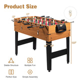 Goplus 48 Inch Multi Game Table, 3-in-1 Adult Size Foosball, Pool Table, Slide Hockey Table, Combo Table Set w/Billiard, Soccer & Hockey for Arcade, Party, Family Night, Game Room