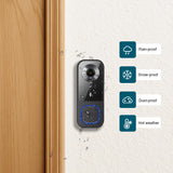 KALOGL Video Doorbell Wireless with Screen 1080p, No Subscription Door Bell Camera with Monitor Screen, Local Storage NO WiFi and APP Needed, Video Intercom Two-Way Audio,160° View,Night Vision