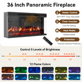 63 inch Fireplace TV Stand for TVs up to 70" with 3-Sided Electric Fireplace with Mantel, Modern Media Entertainment Center, Farmhouse TV Console for Living Room with Drawers, Antique White