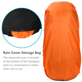 Esup 50L Camping Hiking Backpack Men with rain cover 45l+5l Lightweight Backpacking Backpack Travel Backpack (Orange)