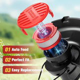 CMZST0653 Weedeater String Compatible with Craftsman Weed Wacker, 10Pack 0.065" 30Ft String Trimmer Replacement Spool Line, Auto Feed Weed Eater String Line for Craftsman String Trimmer(8Spool, 2Cap)