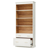 5-Shelf Bookcase with File Cabinet Drawer, 72" Tall Bookshelf