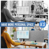 4 Pack Acoustic Desk Divider Soundproof Desk Privacy Panel Freestanding Desk Partitions 47.3" x 16" (Light Gray) Yaomiao