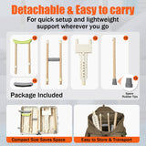 Aluminum Crutches for Adults, Pair of Height Adjustable Crutch (Fits 5'0" - 5'10"), Universal & Lightweight Crutches for Kids, Women, Includes Padded Underarm Cushions, Rubber Tips, 300 lbs Capacity