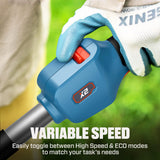 SENIX 20V 15" Weed Wacker, String Trimmer w/5.0Ah Battery & 2A Charger, Variable Speed, Brushless Motor, Lightweight 6.6lbs (GTX2-M3)